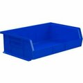 Akro-Mils Hang & Stack Storage Bin, Plastic, Blue, 6 PK 30255 BLUE